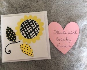 Blank sunflower card