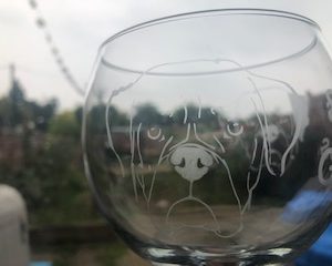 Etched Gin Glass