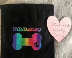 Dog treat small drawstring bag